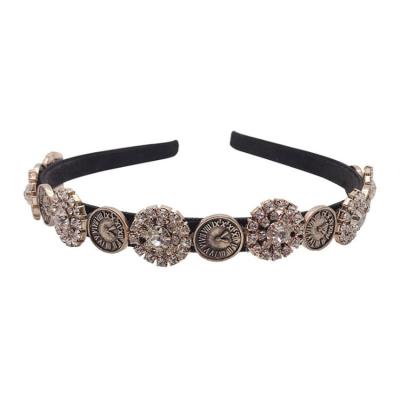 China Fashion party headband vintage rhinestone headbands baroque hair accessories elegant and personality simple sparkle Diamond Hairband for sale