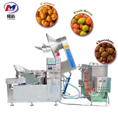 China Planetary mixing to ensure uniform coating & Avoid Commercial Chocolate Chicken Coating Caramel Burnt Electric Pop Corn Cooking Frying Kettle Machine Popping Popcorn Production Line for sale