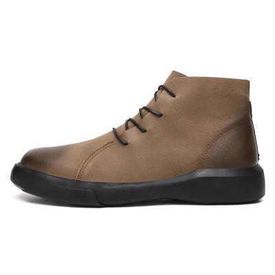 China Breathable High Quality British Men And Women Style Ankle Boots Four Seasons Leather Outdoor Shoes Causal Martin Boots for sale