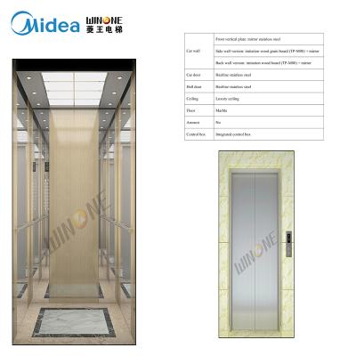 China Midea Winone 450KG Modern Hydraulic Passenger Elevator Lift For Small Buildings for sale