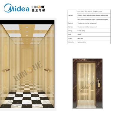 China Midea Winone Modern Commercial Hotel Elevators 450kg Passenger Elevator Elevator Price for sale