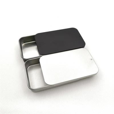 China Small Push Lid Tin Box Size 92x60x22mm Candy Eco - Friendly Sliding Tin Box for sale