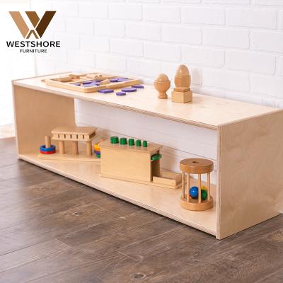 China Environmental Material Kids Wooden Toy Storage Cabinets Furniture Wood Kids Toys Storage Furniture Kindergarten Montessori Custody Cabinet for sale