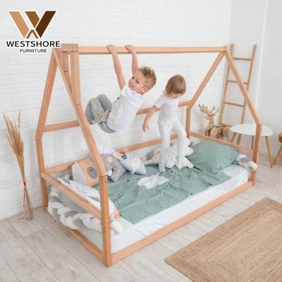 China Furniture Price Good Design New Solid Wood Mini Bunk Bed With Long Wooden Life for sale