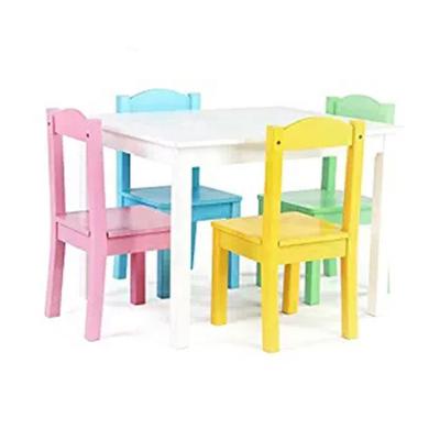 China Factory Price Modern CE Approved Furniture Wooden Kindergarten Kids Table Children Table And Plastic Chair / Kids School Furniture for sale