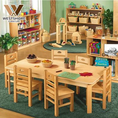 China Montessori Kindergarten Furniture Early Modern Wooden Nursery Furniture Child Care Preschool Furniture Sets For Reggio School for sale