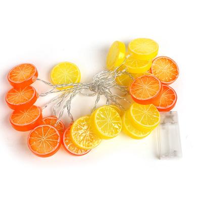 China Warehouse Custom Fruit Shape Lemon Slice LED Light Battery Operated String For Decoration Bedroom for sale