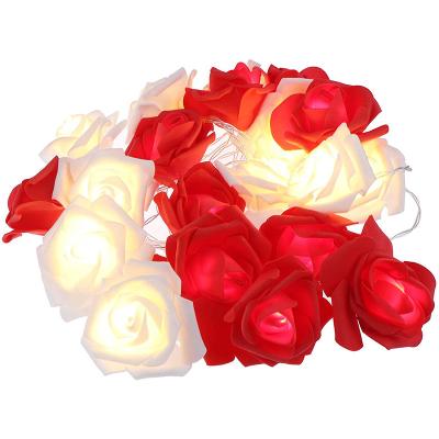 China Factory Warehouse 9.8ft 20 LED Rose Flower String Lights Red for Wedding Decoration for sale