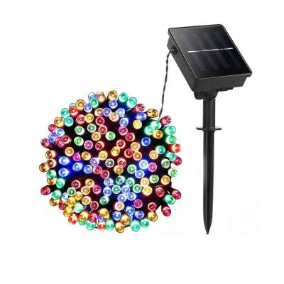 China Hot Sale 8 Function LED Solar Powered Light String Outdoor Garden Yard Street Decoration Lights for sale