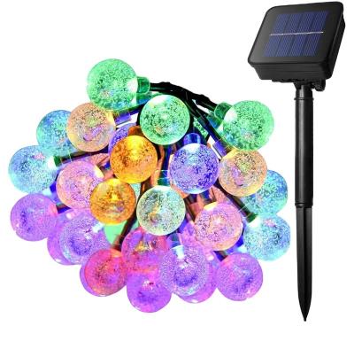 China Warm Sale 8 Modes Crystal Balls Waterproof Solar Powered Light Globe String Lights for Patio, Garden, Yard Decor for sale