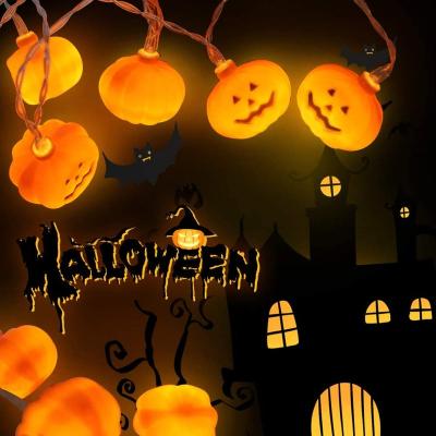 China 5ft 10Leds Ghost Garden Festival Decoration String Lights Battery Lights Halloween Pumpkin Lantern String Small for sale