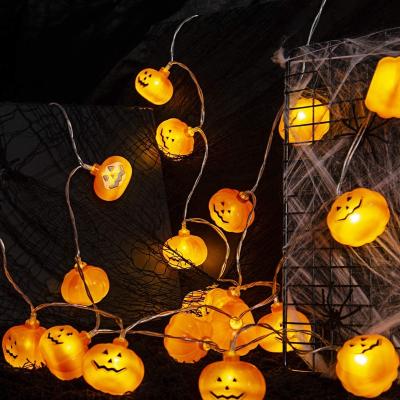 China Garden 10ft 20Leds Small String Halloween Pumpkin Lights Ghost Lights Festival Outdoor Waterproof Decorative Party Layout for sale