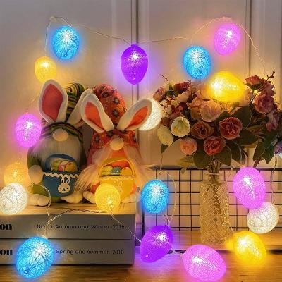 China Warehouse Cotton Colored Egg Lights Twine For Easter Decorations for sale