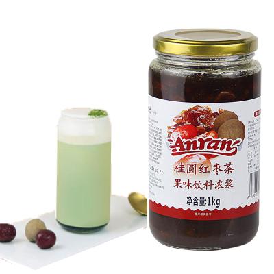 China High Quality Date Red Tea Original Fruity Taste and Flavor Pureed Longan Drinks Syrup for Beverage, Ice Cream Snow Cone Syrup Milk Tea Shop Baking Equipment for sale