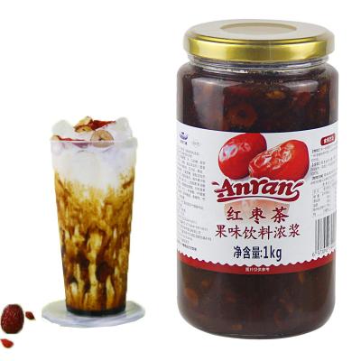 China Original Taste and Flavor High Quality Red Date Tea Fruity Pureed Drinks Syrup for Beverage, Ice Cream Snow Cone Syrup Milk Tea Shop Baking Equipment for sale