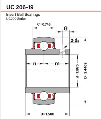 China Insert Bearing UC206-19, High Quality Insert Bearing UC206-19,Chinese Insert Bearing Uc206-19 Supplier for sale