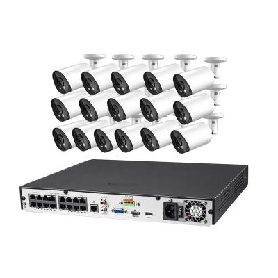 China NIGHT VISION CCTV IP Camera set NVR poe kits 16ch PoE IR camera kit surveillance system nvr 16 channel for sale