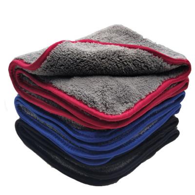 China High Absorbent Ultra Thick 1000GSM Microfiber Car Cleaning Cloths Polishing Washing And Detailing Towels for sale