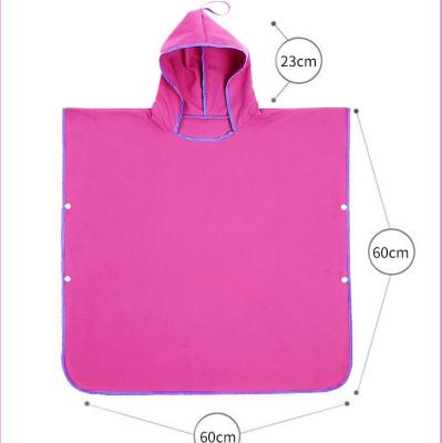 China Compressed Kids Beach Hooded Poncho / Beach Towels for sale