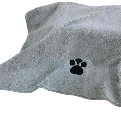 China Super Absorbent Sustainable Quick Drying Ultra Soft Microfiber Dog Pet Towel 60x100cm for sale