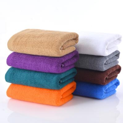 China Super Soft Absorbent 180x80cm Cotton Beach Towel Sports Towel Gym Towel Quick Dry Bath Cloth Beauty Salon Push In Big Hot Sale for sale