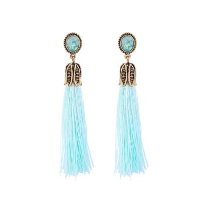 China 2017 ALLOY Trendy Handmade Fringe Earrings Thread Tassel Earrings New Handmade Hook Earrings for sale