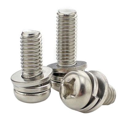 China A2 A4 Stainless Steel Combination Pan Head Screw With Gaskets for sale