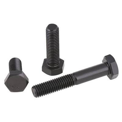 China Heavy Connection DIN933/931 8.8 Grade Hex Bolt And Nut Black for sale