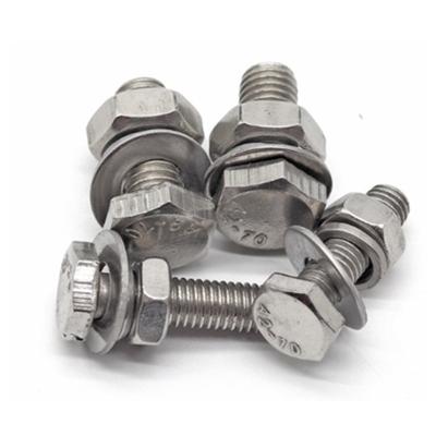 China Low price stainless steel bolt 316 m16 connection with washer nut and hex nut bolts m6 m7 m8 m9 m10 m11 m12 m32 m35 m39 bolt price list for sale