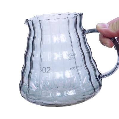 China Richy Hot Selling 500ml Viable Heat Resistant Glass Coffee Pot Coffee Maker Hand Drip Sharing Kettle for sale