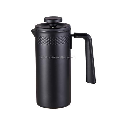 China Sustainable French Press Coffee Maker Stainless Steel Wholesale French Press Black for sale