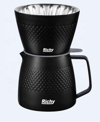 China Sustainable Coffee Dripper Filter Cup Coffee Brewing Equipment Drip Coffee Maker Set for sale