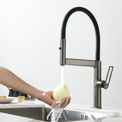 China Modern Luxury Deck Mounted Kitchen Faucets Faucet Water Tap Mixer With Pull Out for sale