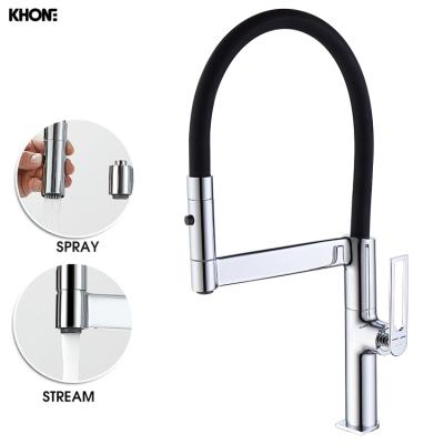 China Contemporary Luxury Brass Kitchen Faucet , Modern Pull Out Kitchen Faucet for sale