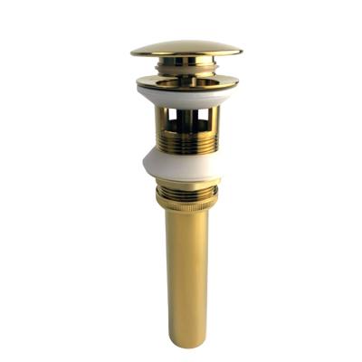 China Without Diverting Factory Direct Gold Bathroom Lower Pop Up Basin Drain Brass Sink Drain for sale