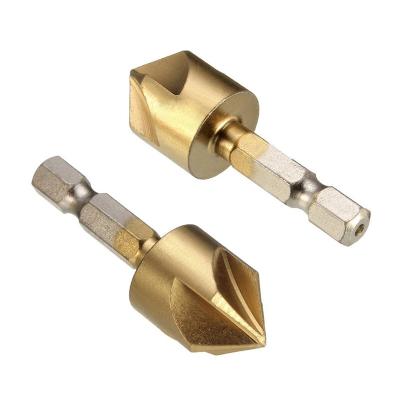 China Durable Customizable Multi Type Chamfer Deburring Drill Bits Set Woodworking Supplies for sale