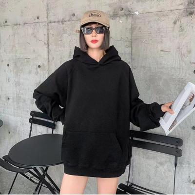 China Anti-wrinkle fashion 460g cotton drop shoulder oversized hoodie men printing plain pullover hooded sweatshirt women unisex for sale