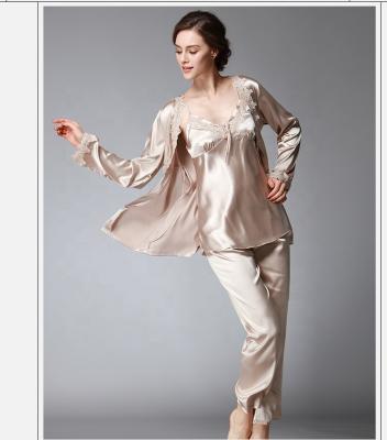 China Luxury New Listing Breathable High-end Silk Pajamas Ladies Pajamas Set for sale