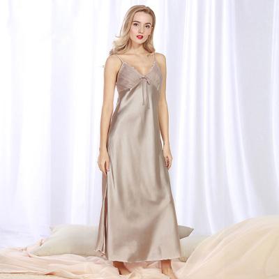 China Nightware Breathable Wholesale Custom Pajamas Set Ladies Satin Silk Sleepwear Pajamas Set For Women Robe for sale