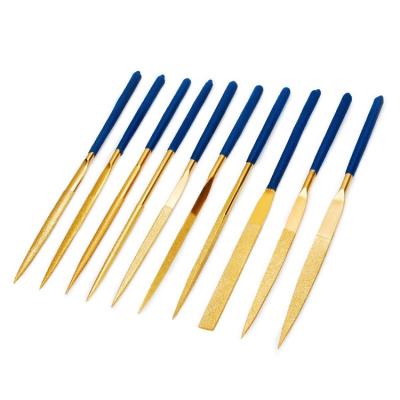 China Other Polishing Tool Plated Wrap DIY Tools Diamond Coated Flat File Set Emery Needle File Tool Jade for sale