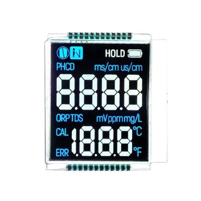 China VA 7 Segment LCD Screen High Quality Custom LCD Display 26.6x31.8 mm Black Thermostat LCD Display for sale