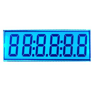 China Custom 7 Segment TN Monochrome Glass Display Screen LCD Display 137.16x46.38mm for sale