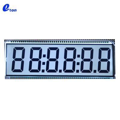 China Segment Screen 6 Digits TN LCD Panel 137.16x46.38mm for sale