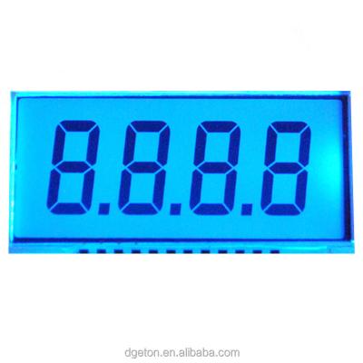 China 4 Digit 7 Segment LCD Panel Metal Glass Pin Connection ET-1866 for sale