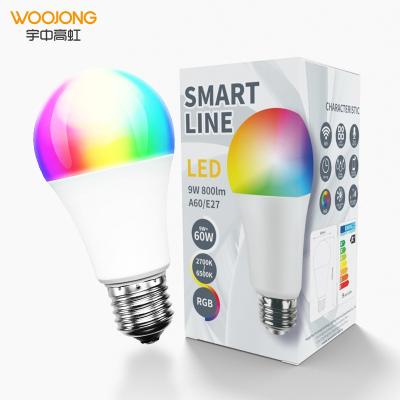 China WOOJONG WIFI LED Residential Smart Light Bulb Led Bulb RGB Lamp for sale