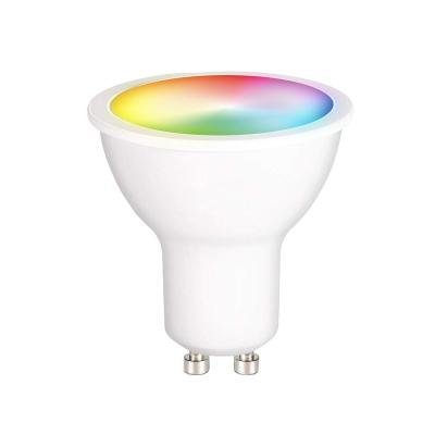 China Home party cheap price GU10/GU5.3 MR16 LED bulb 3x1 watt rgb 5w 6w 7w b22d led bulbs dimmable 450(5W)-630(7W) WIFI smart phone control lamp for sale