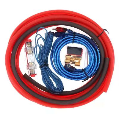 China Amp Car Audio Power Cable Speaker Subwoofer Cable 8GA Installation Wiring Kit Amplifier Audio Kits for sale