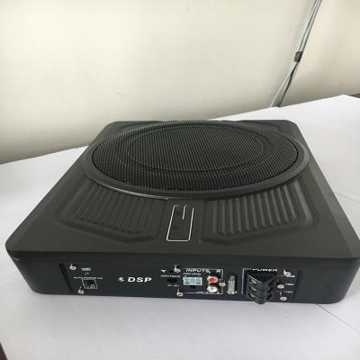 China 10 Inch Car Bus Truck DSP Amplifier Audio Active Subwoofer Blue Tooth Subwoofer for sale