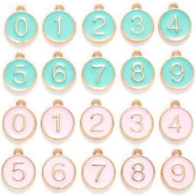 China Wholesale Tasty Infinity FASHIONABLE Lucky Jewelry Making 0 to 9 Custom Gold Plated 925 Sterling Silver Bulk Pendant Number Charms for sale