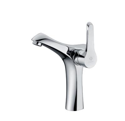 China New Modern Single Hole Brass Bathroom Sink Faucets Jollylife China Metered Faucets for sale